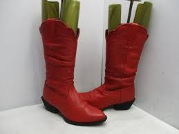 Nocona Competitor Red Leather Snip Toe Cowboy Boots Womens ...