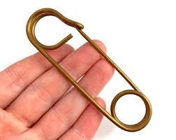 Large Safety Pin, Vintage Safety Pin, Kilt Pin, Vintage Brass ...
