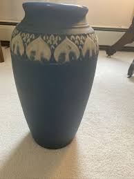 Monmouth Stoneware 1930s Arts And Crafts Pottery Matte Large Blue Vase | eBay