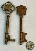 Sold at Auction: Vintage Lot of 2 Chicago World's Fair 1933 Century of Progress Metal Skeleton Key Thermometers