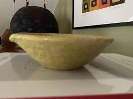 Vintage Italian Pottery Bowl Dish Ashtray Mustard Yellow MCM ...