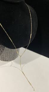 art deco 14k lariat necklace bar links 6.5 Grams 20.5 Plus 5 ...