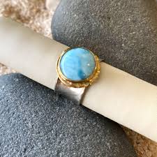 Larimar Beach Stone Ring – Cape Cod Jewelers