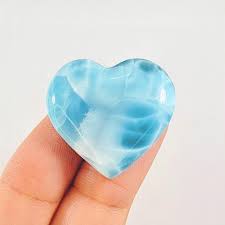 Larimar-hart 11 g, AAA gesneden blauwe kristallen edelsteen uit de Dominicaanse Republiek - Etsy Nederland