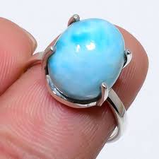 Natural Republic Larimar Gemstone 925 Solid Sterling Silver Gift Ring S.7 | eBay