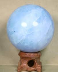 311 g Natural Polished Blue Celestite Crystal Ball Stone Specimen Healing Stand | eBay