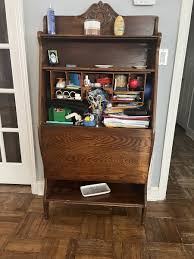 Antique secretary desk with hutch door. | eBay