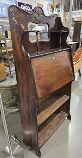 Sold at Auction: Antique Victorian Drop Front Oak Secretary