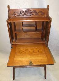 Antique Pressed & Carved Oak Drop Front Folding Leg ...