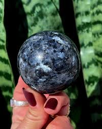 Larvikite Sphere W/ Stand - Protection, Deep Intuition, and ...