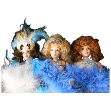 Three Artist Made Vegas Showgirl Dolls--1985. For Sale at Ruby Lane