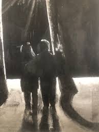 Vintage "Night Scene" Oil on Canvas | Chairish