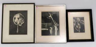 Sold at Auction: Alene Strausberg, ALENE STRAUSBERG (AMERICAN 1938-), LOT (3) ETCHING AND AQUATINTS, UNTITLED ABSTRACT, SIGNED STUDIO PROOF. FRAMED AND GLAZED-16 X 13"-20 X 16"