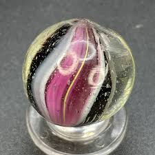 Handmade Purple & Pink Solid Core Marble Rare Vintage ...