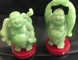 Vintage Chinese Green Buddhas 4 inch tall, Standing, on base | eBay