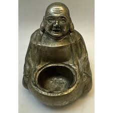Vintage Happy Buddha: Silver Metal Incense Burner/censer ...