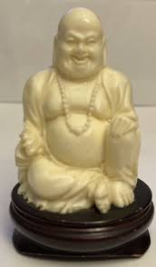 Chinese Laughing Buddha Sculpture statue figurine Ivory ...