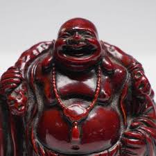 Antique Chinese Red Cinnabar Lacquer LAUGHING BUDDHA STATUE Hotei Sitting - Etsy