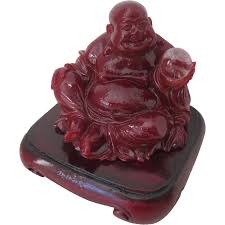 Resin Smiling Budda /with Crystal Ball. For Sale at Ruby Lane