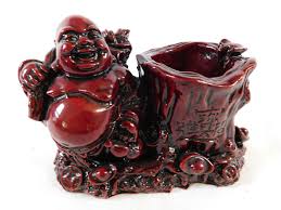 Happy Buddha Resin Figurine Planter BONSAI | eBay