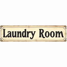 Laundry Room" Tin Sign - 16x4 Inches Retro Laundry Decor for ...