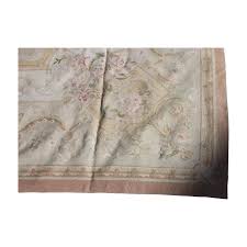 1 Aubusson rug Colours: Brown, beige, pink, green and … - MOINAT