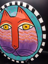 Laurel Burch 1998 Cat Plate | eBay