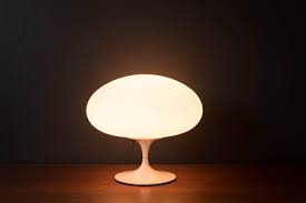 Vintage Sculptural White Mushroom Accent Table Lamp by ...