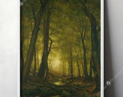 Vintage Forest Art Print, Worthington Whittredge, 19th ...