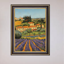 Impressionist Painting of Lavender Fields, Rustic Art ...