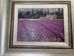 JAMES WIENS LAVENDER DAYS PAINTING/ Framed 35 X 30Cm ARTKO ...