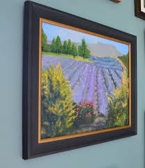 Colorado Lavender Field Oil Painting: Orchard Mesa Landscape ...