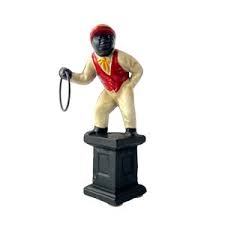 Vintage American Cast Iron Lawn Jockey "jocko" Sculpture ...