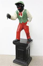 Lot - BLACK AMERICANA CAST IRON "LAWN JOCKEY," a "Jocko"