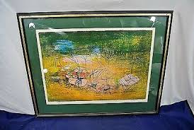 HOI LABADANG SIGNED SURREALIST LITHOGRAPH, LANDSCAPE, NO ...
