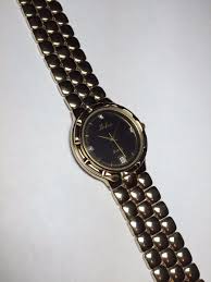 NOS 1990s Belair Genuine Diamond Men's Gold-tone Quartz ...