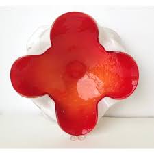 Italian Murano Large Sommerso Triple Cased Bowl | Chairish