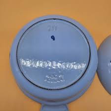 Vintage DRU Holland Enamelware Light Blue Lidded Cast Iron Pot Tulip Windmill | eBay