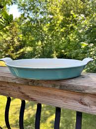 Vintage Le Creuset 32 Ciel Blue Enameled Cast Iron Oval ...