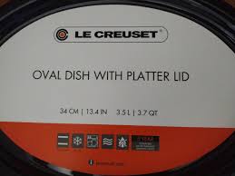 Le Creuset Cassis Oval Dish with Platter Lid 3.7 Quarts | eBay
