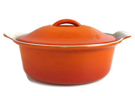 vintage French Le Creuset Red Cast Iron Dutch Oven Casserole ...