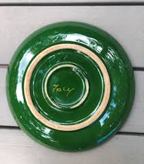 Beautiful Tabletop Ashtray Green Gold Burgundy Made in Italy ...