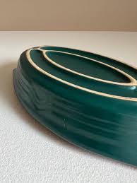 1950s Teal and Burnt Orange Stoneware Baking Dish - Etsy