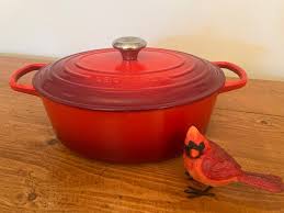 Le Creuset #31 6.75 Quart Oval Dutch Oven - Red Cerise - Excellent Cast Iron Pot Deep Fryer - Etsy