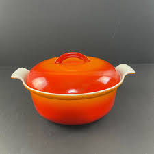 Vintage Descoware 2 Qt Cast Iron Enamel Dutch Oven & Lid ...