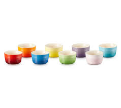 Le Creuset Set of 8 Mini Multi-Color Stoneware Ramekins ...