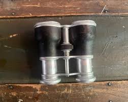 Antique Leather and Chrome Field Binoculars - Etsy