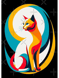 Bauhaus cat 6" Art Print for Sale by IcalsaidArt | Redbubble