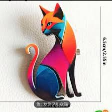 ねこ ネコ 猫 アクリル ブローチ - メルカリ