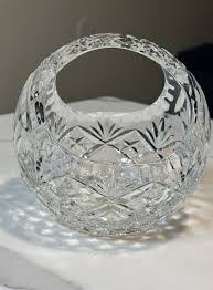 Vintage Hand Cut Lead Crystal Basket Made in Poland Candy ...